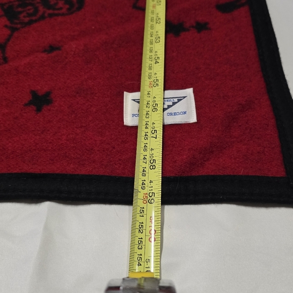 Vintage Pendleton Woolen Mill Store Cowboy Rodeo Bull Western Wool Blanket - Picture 5 of 11